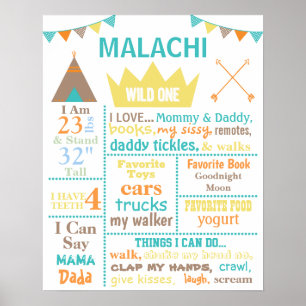 Affiche Symbole d'anniversaire Wild One