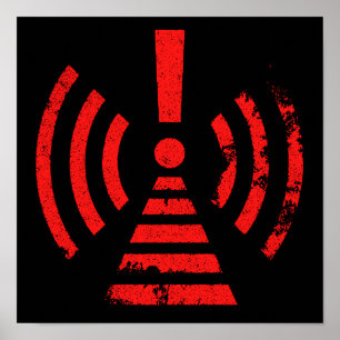 Affiche Symbole d'avertissement de rétention d'énergie