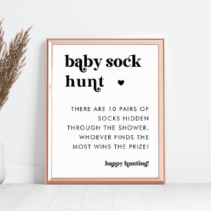 Affiche Symbole de Baby shower de chasse aux bêtes de la t