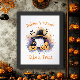 Affiche Symbole de Baby shower de la petite boîte d'Hallow