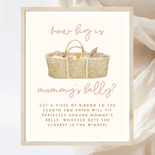 Affiche Symbole de Baby shower du ventre de maman