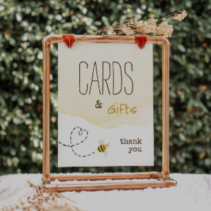 Affiche Symbole de Baby shower et de cadeaux d'abeille dou