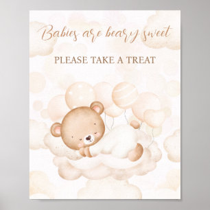 Affiche Symbole de Baby shower neutre entre les sexes