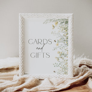 Affiche Symbole de Baby showers et de cadeaux Fleurs sauva