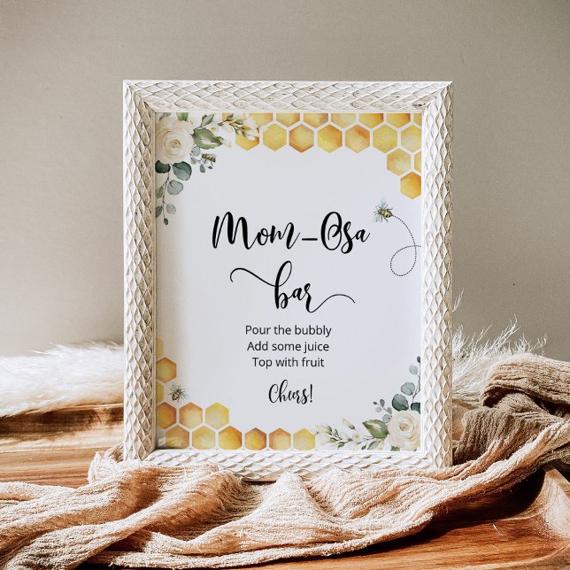 Affiche Symbole de bar Bee Mom-osa (Créateur téléchargé)