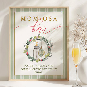 Affiche SYMBOLE DE BARRE Maman-Osa Petit Baby shower Joyeu