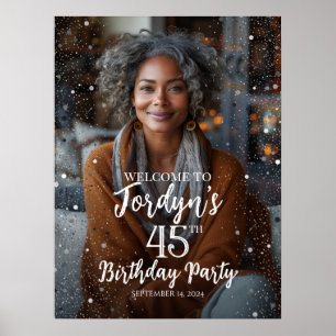 Affiche Symbole de bienvenue de fête d'anniversaire avec p