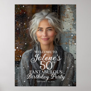 Affiche Symbole de bienvenue de fête d'anniversaire avec p