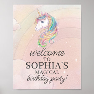 Affiche Symbole de bienvenue de la fête d'anniversaire de 