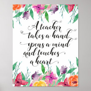 Affiche Symbole de bienvenue de l'enseignant Enseignant re