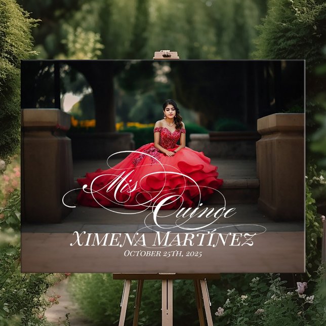 Affiche Symbole de bienvenue de Mis Quince Quinceanera ave (Créateur téléchargé)