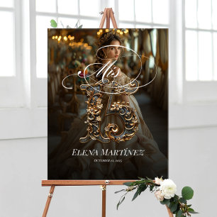 Affiche Symbole de bienvenue de Mis Quince Quinceanera ave