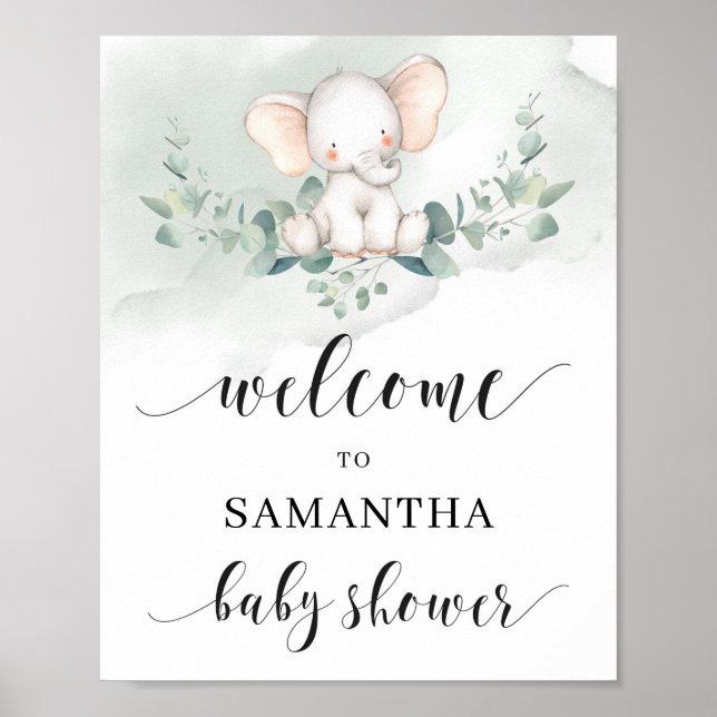 Affiche Symbole de bienvenue des feuilles de l'euclayptus  (Devant)