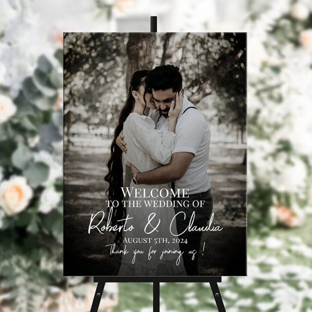 Affiche Symbole de bienvenue du mariage photo (Créateur téléchargé)