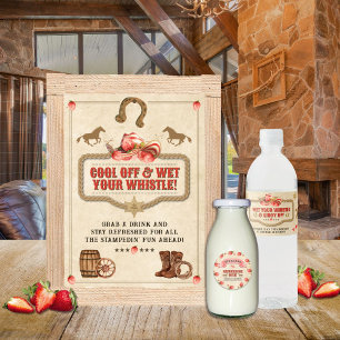 Affiche Symbole de boisson Anniversaire de la fraise Stamp