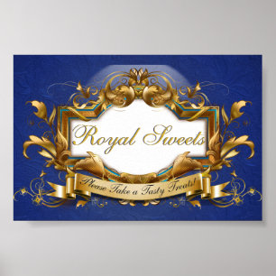 Affiche Symbole de buffet Royal Sweets & Traitements Éléga