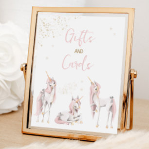 Affiche Symbole de cadeaux d'anniversaire de la licorne ma