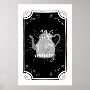 Affiche Symbole de café amusant