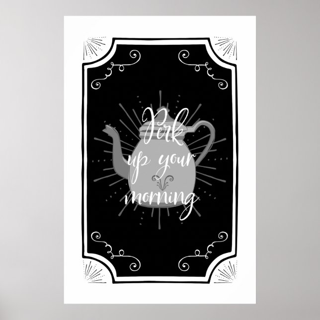 Affiche Symbole de café amusant (Devant)