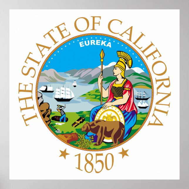 Affiche Symbole de Californie (Devant)