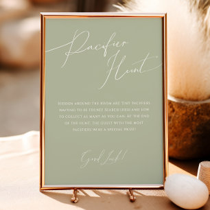 Affiche Symbole de chasse de Pacifique vert de la zone lun