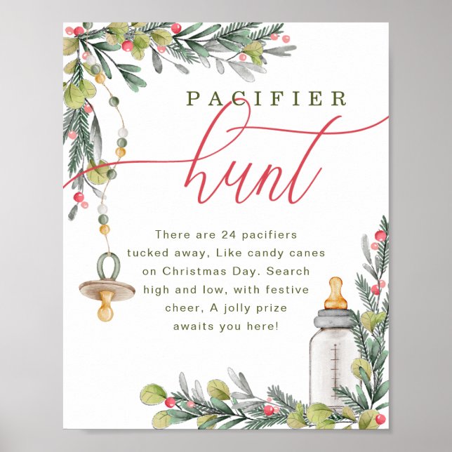 Affiche SYMBOLE DE CHASSE Joyeux Petit Baby shower (Devant)