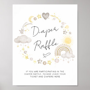 Affiche Symbole de chaudière Baby shower Boho