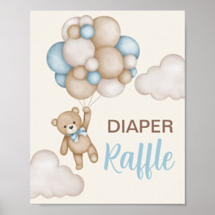 Affiche Symbole de chevalet de l'ours en peluche