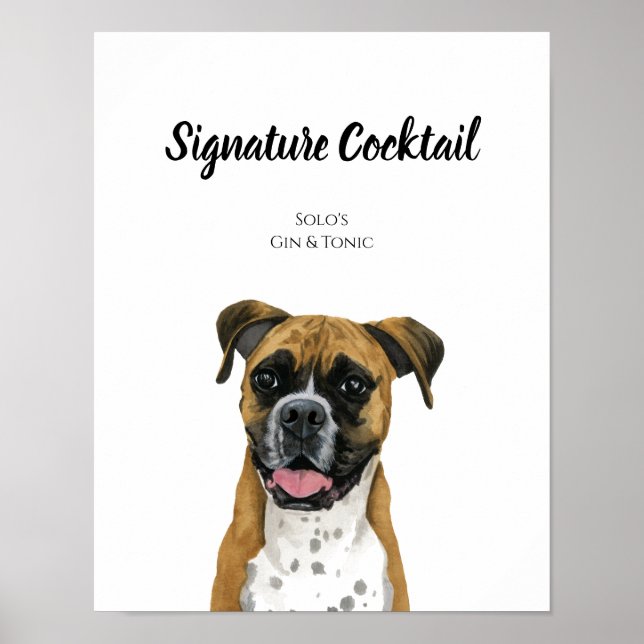 Affiche Symbole de chien pour les réceptions de mariage (Devant)