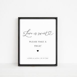 Affiche SYMBOLE DE COEUR L'amour est doux Faveur Mariage S