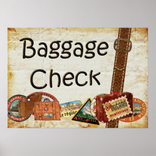 Affiche Symbole de consignation des bagages