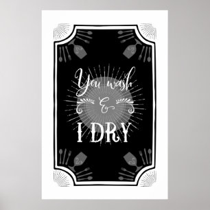 Affiche SYMBOLE DE CUISINE D'Antiquité Drôle