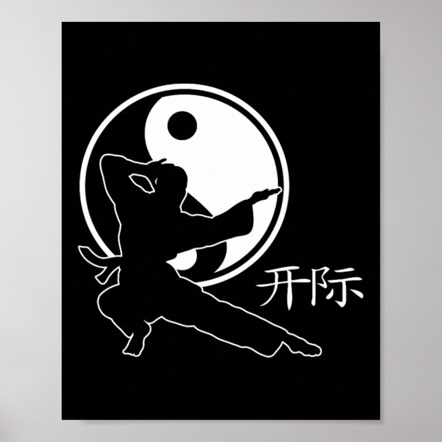 Affiche Symbole de danse des arts martiaux Karate Kick Fig (Devant)