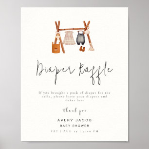 Affiche SYMBOLE DE DISQUETTE Baby shower de vêtements Bo