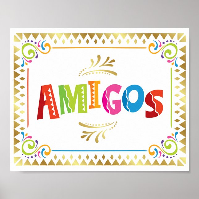 AFFICHE SYMBOLE DE FÊTE AMIGOS (Devant)