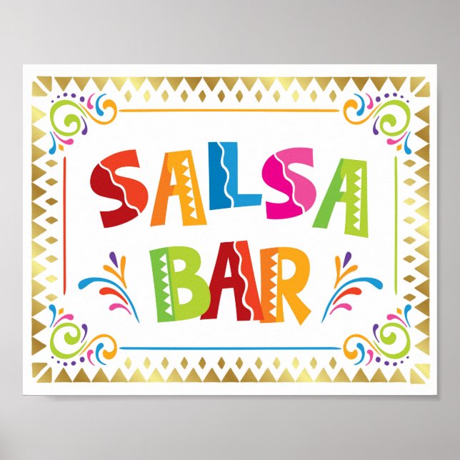 Affiche SYMBOLE DE FÊTE BAR SALSA Imprimer (Devant)