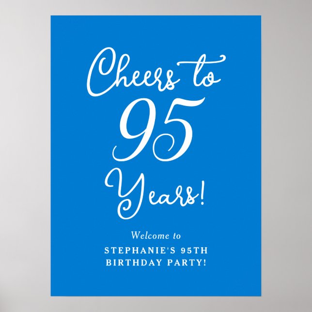 Affiche Symbole de fête d'anniversaire de 95 ans (Devant)