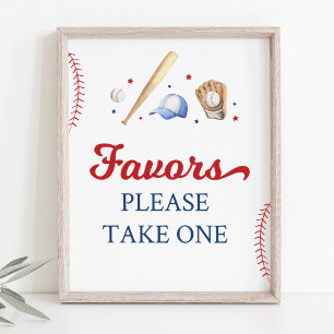 Affiche Symbole de fête d'anniversaire de baseball Rookie