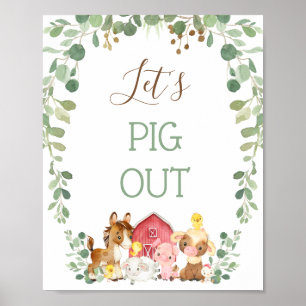 Affiche Symbole de fête d'anniversaire de la ferme des oli