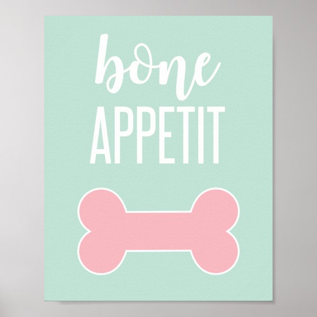 Affiche Symbole de fête d'anniversaire de l'appétit d'os (Devant)