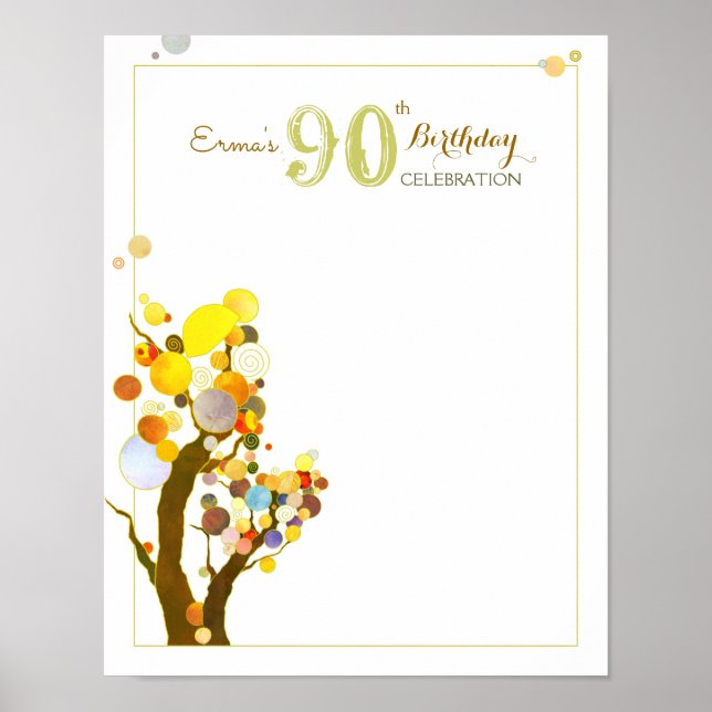 Affiche Symbole de fête d'anniversaire des arbres du Whims (Devant)