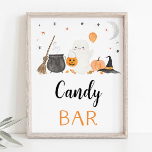 Affiche Symbole de fête de la barre de bonbons Halloween G