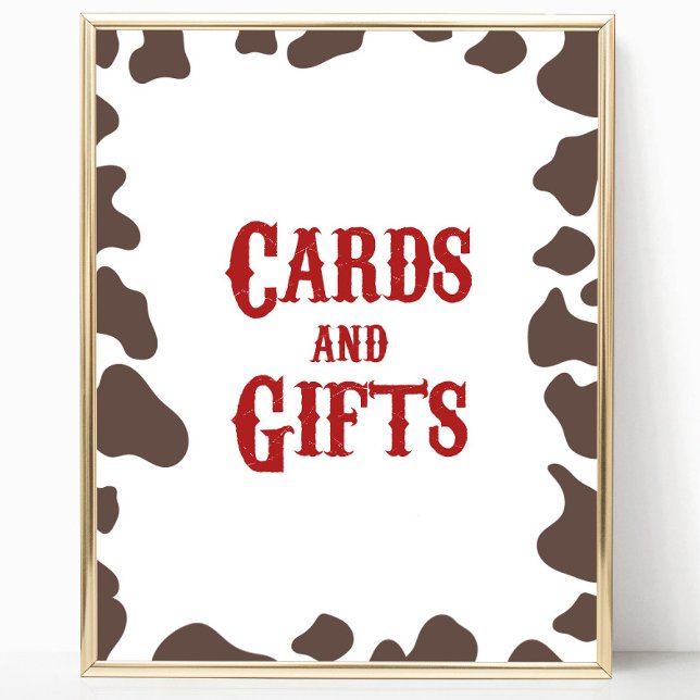 Affiche Symbole de fête des cartes et cadeaux de l'Ouest d (Créateur téléchargé)