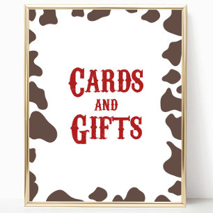 Affiche Symbole de fête des cartes et cadeaux de l'Ouest d