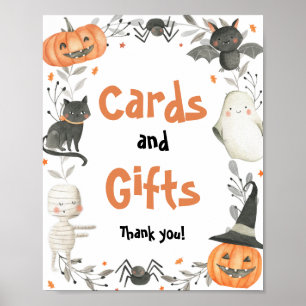 Affiche Symbole de fête des cartes et cadeaux d'Halloween