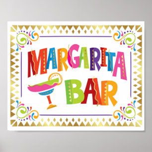 AFFICHE SYMBOLE DE FÊTE MARGARITA BAR