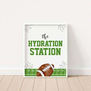 Affiche Symbole de football de la station d'hydratation Bo