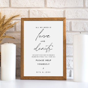 Affiche SYMBOLE DE Gâteau Mariage minimaliste Dunot Bar