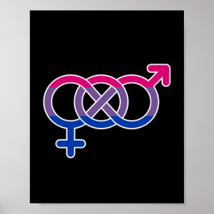 Affiche Symbole de genre Bisexualité