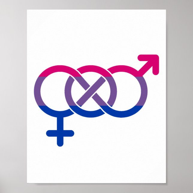 Affiche Symbole de genre bisexuel (Devant)
